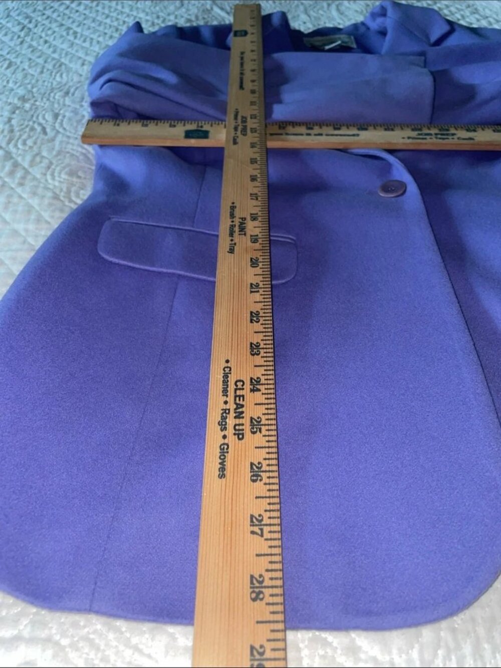 Lord & Taylor Exclusively For You Lavender Wool Cashmere Blazer Size 12 - Picture 7 of 10